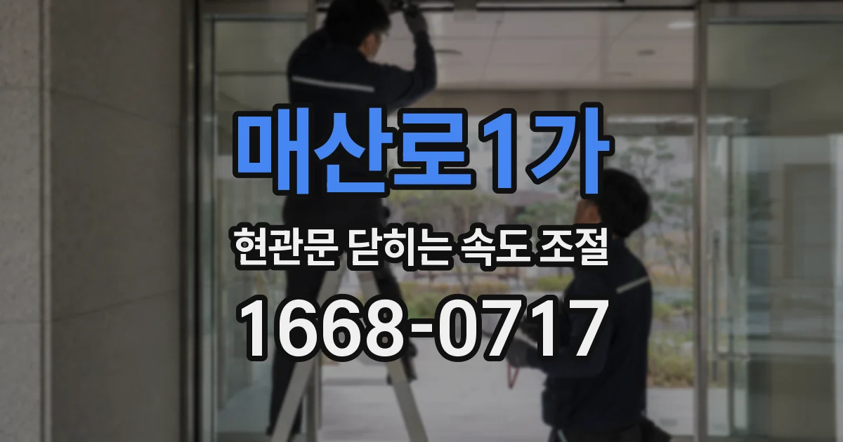매산로1가 현관문 닫히는 속도 조절
