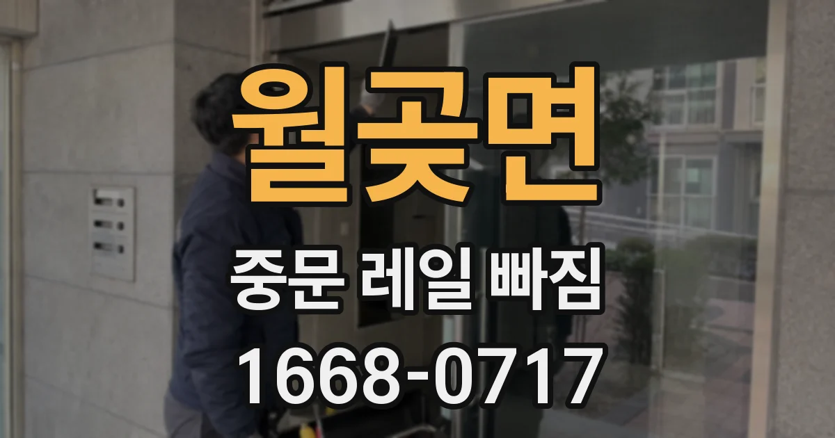월곶면 중문 레일 빠짐