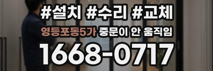 영등포동5가 중문이 안 움직임
