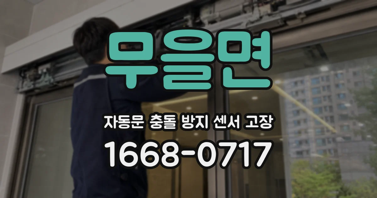무을면 자동문 충돌 방지 센서 고장