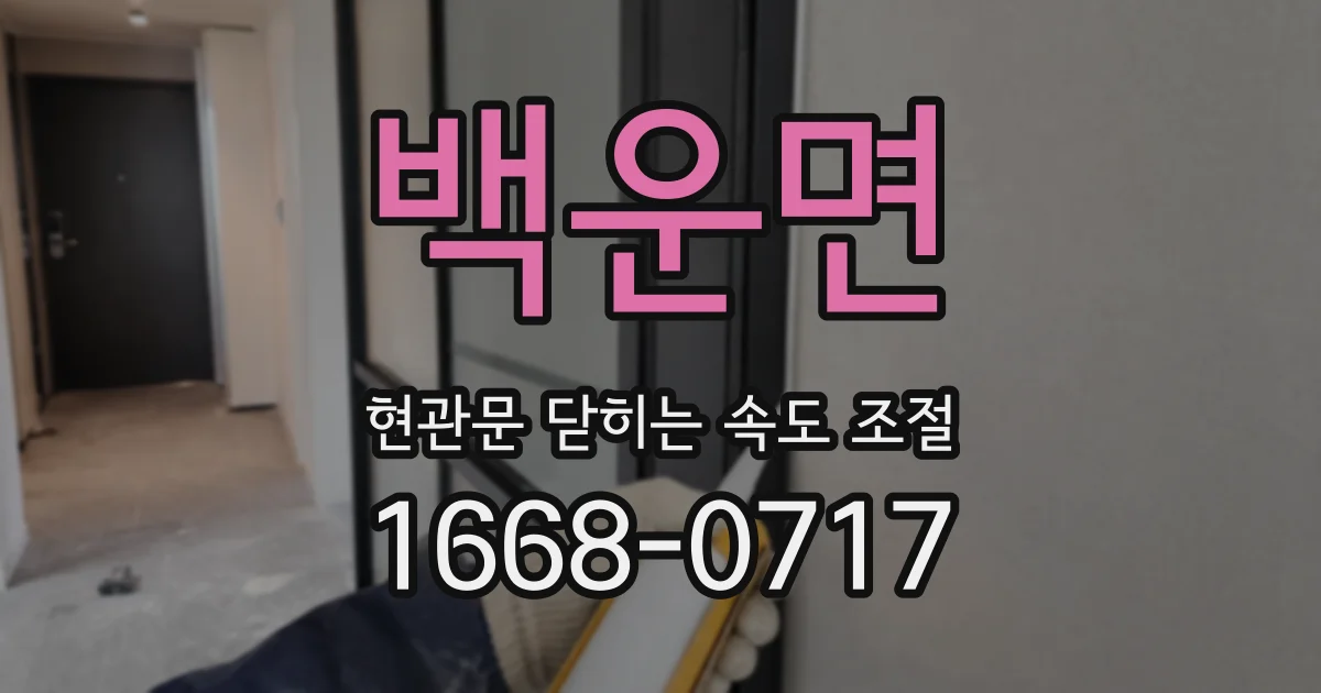 백운면 현관문 닫히는 속도 조절