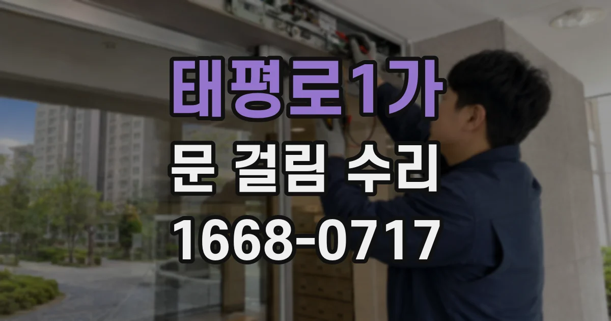 태평로1가 문 걸림 수리