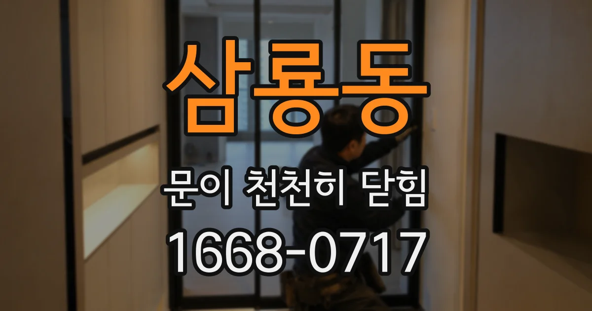 삼룡동 문이 천천히 닫힘