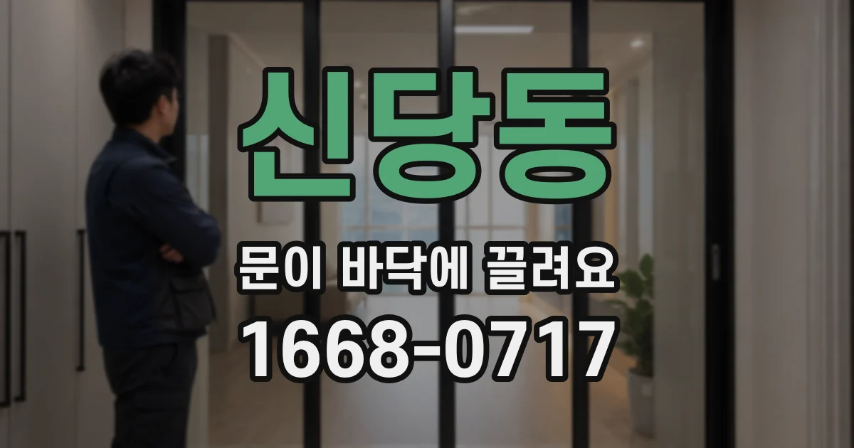 신당동 문이 바닥에 끌려요