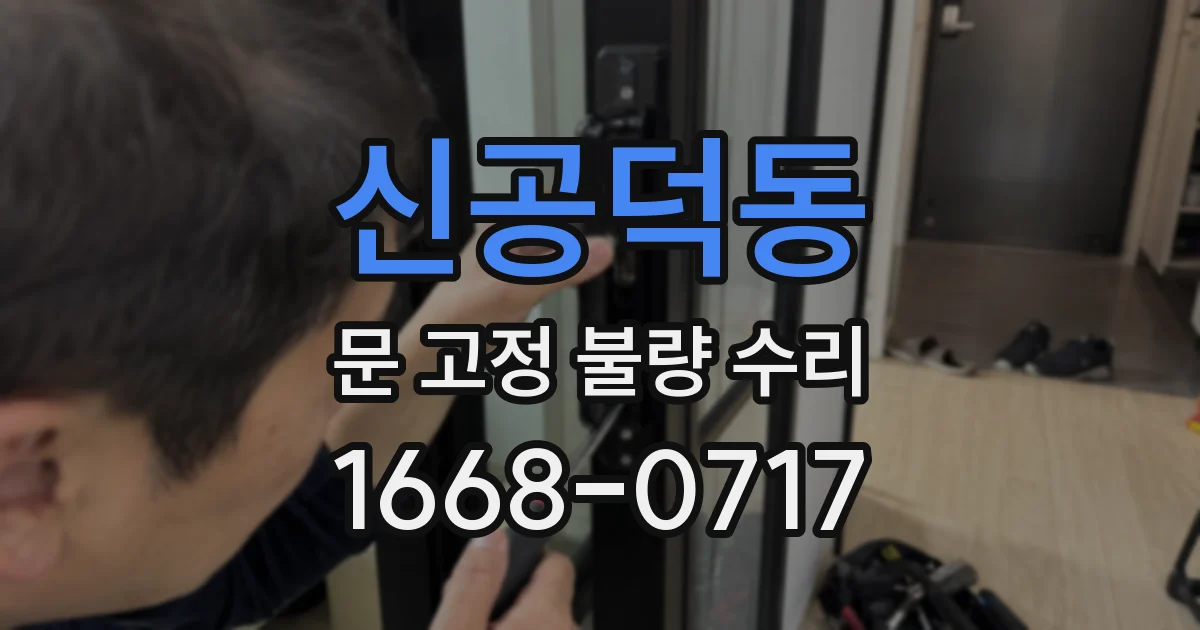 신공덕동 문 고정 불량 수리