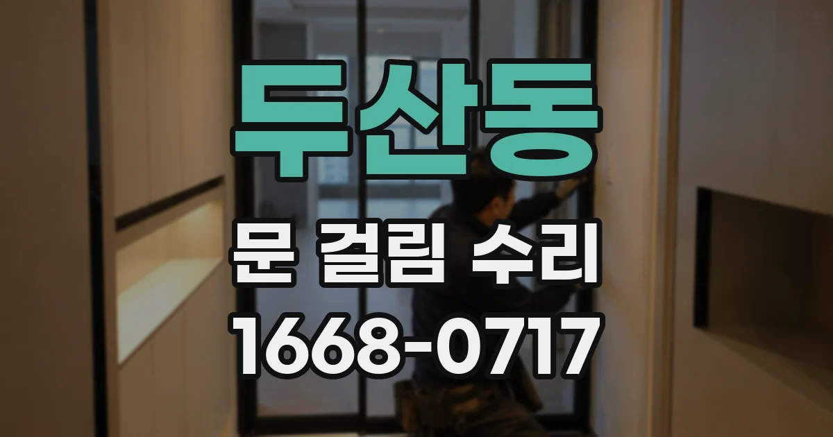 두산동 문 걸림 수리