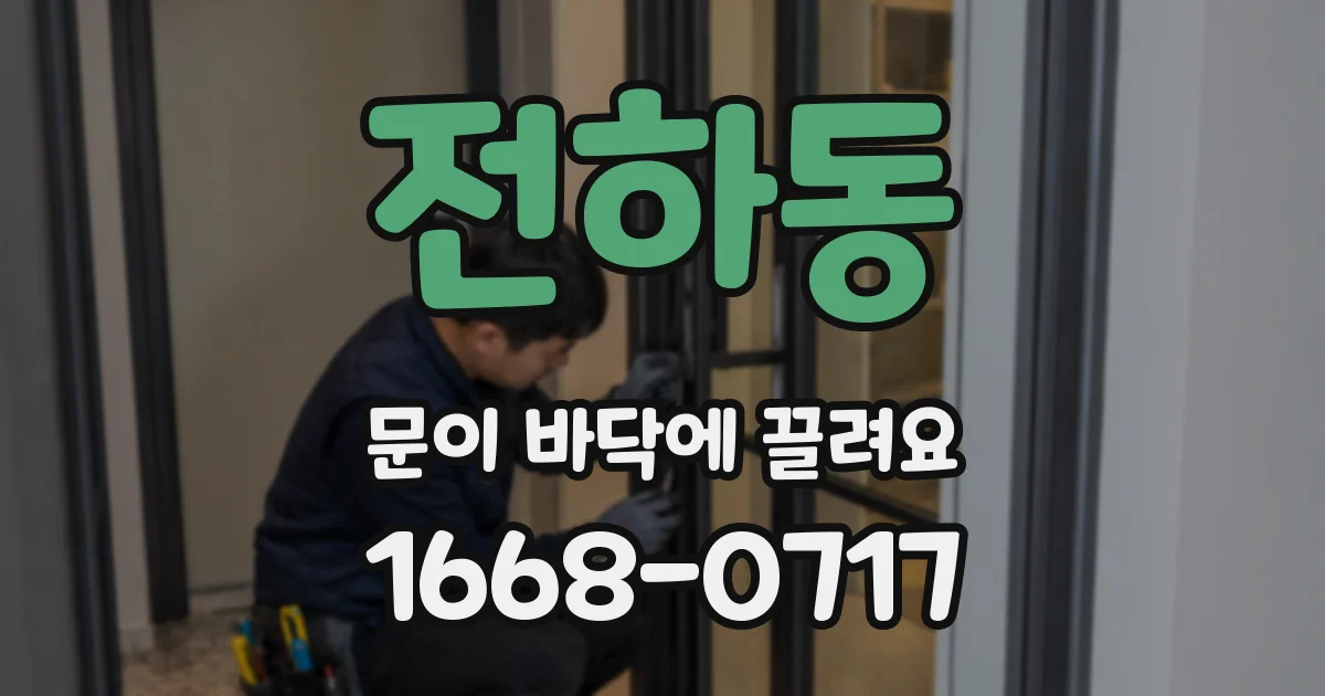 전하동 문이 바닥에 끌려요