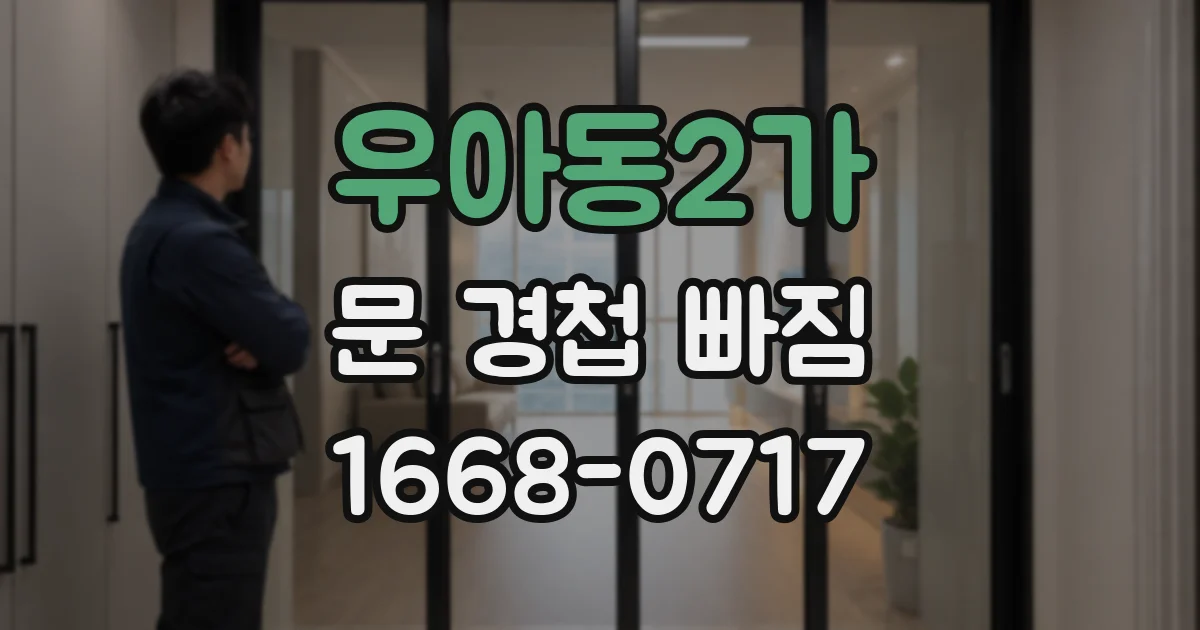 우아동2가 문 경첩 빠짐