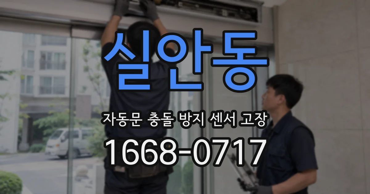 실안동 자동문 충돌 방지 센서 고장