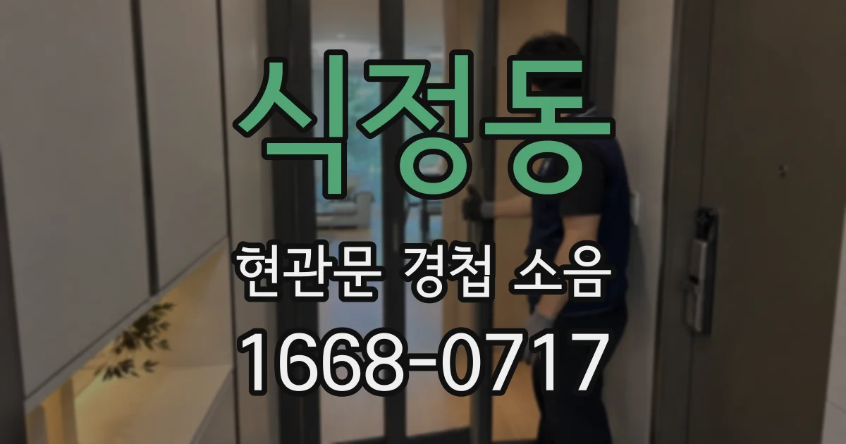 식정동 현관문 경첩 소음