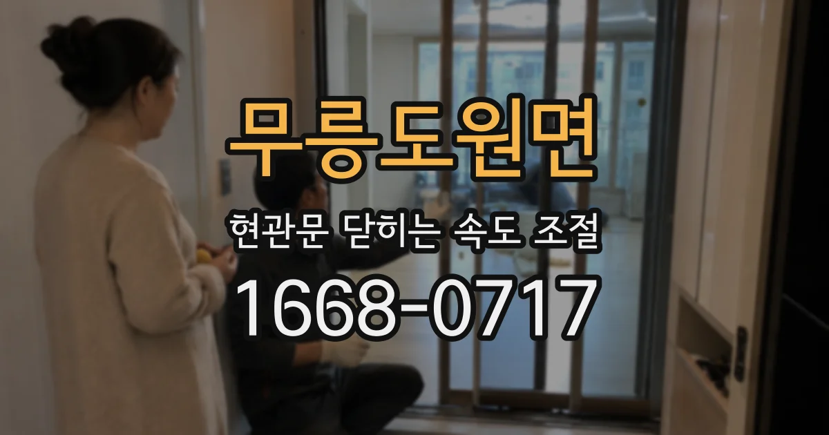 무릉도원면 현관문 닫히는 속도 조절