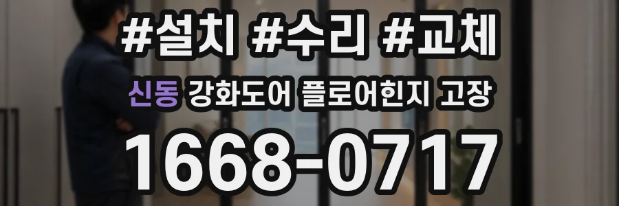 신동 강화도어 플로어힌지 고장