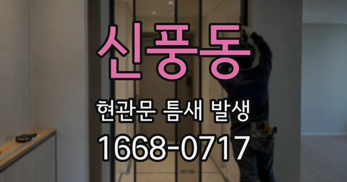 신풍동 현관문 틈새 발생