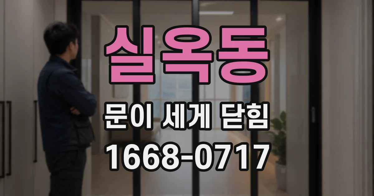 실옥동 문이 세게 닫힘