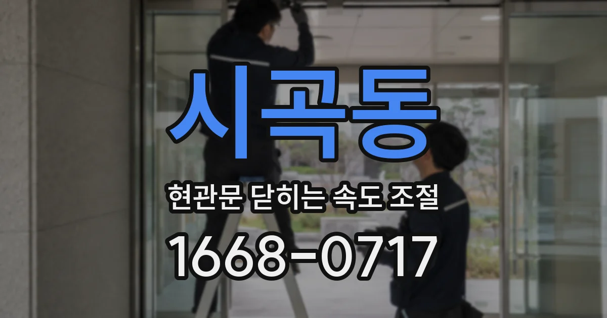 시곡동 현관문 닫히는 속도 조절