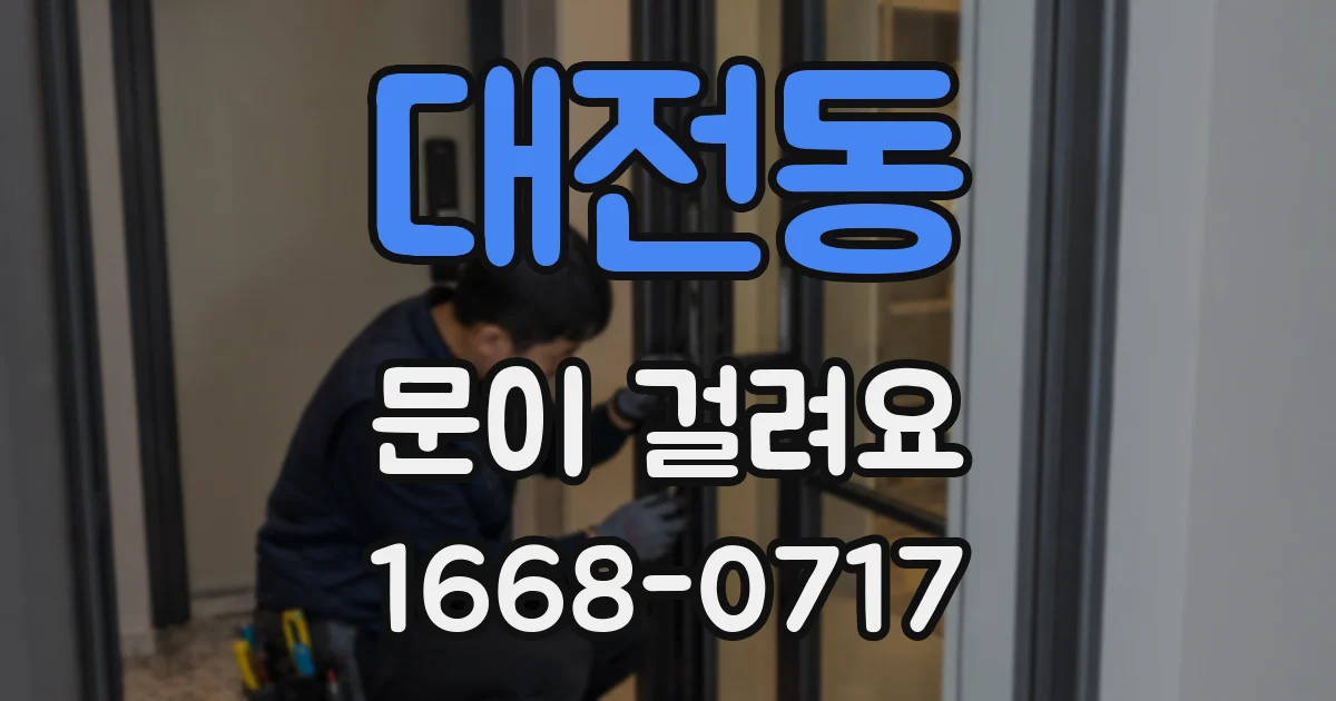 대전동 문이 걸려요