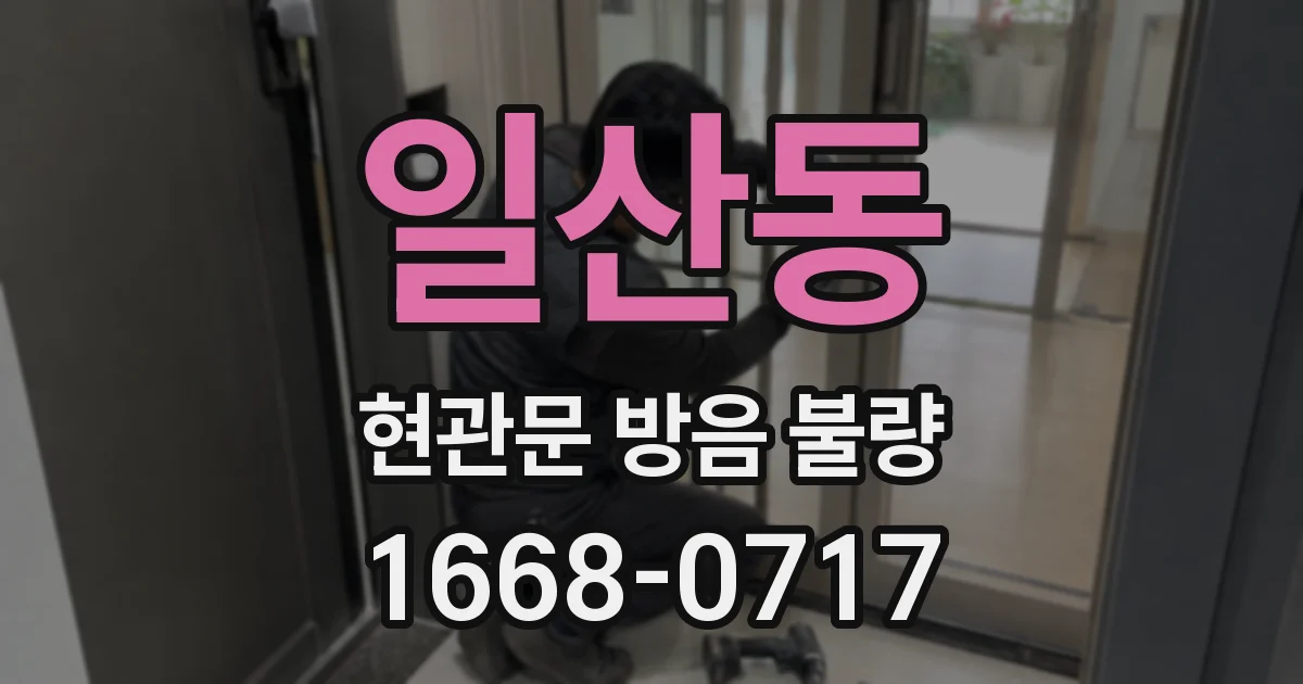 일산동 현관문 방음 불량