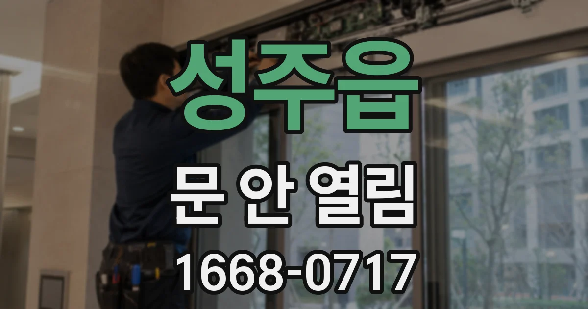 성주읍 문 안 열림