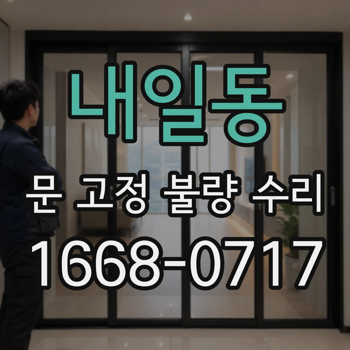 내일동 문 고정 불량 수리