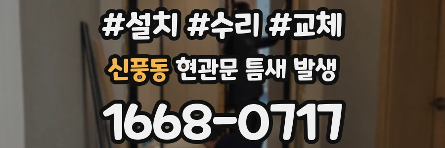 신풍동 현관문 틈새 발생