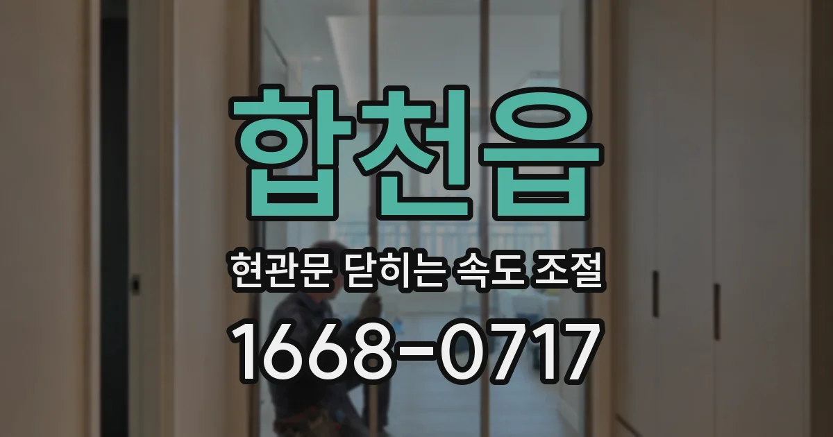 합천읍 현관문 닫히는 속도 조절