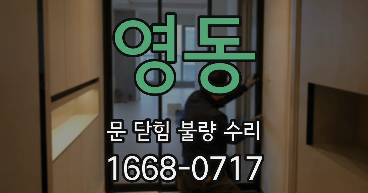 영동 문 닫힘 불량 수리