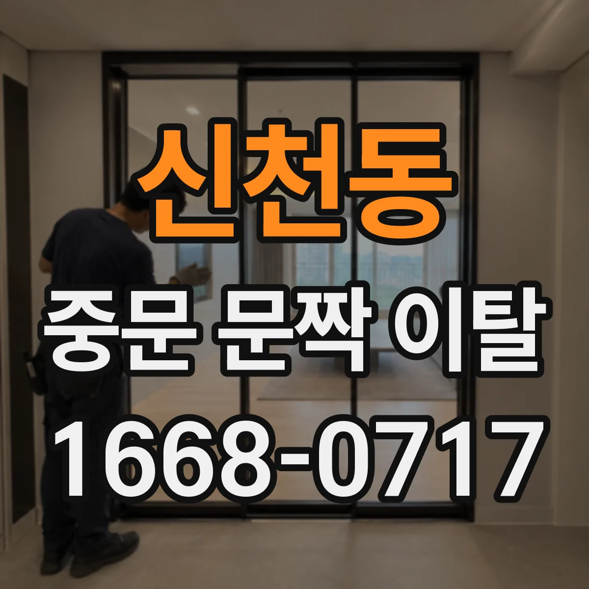 신천동 중문 문짝 이탈