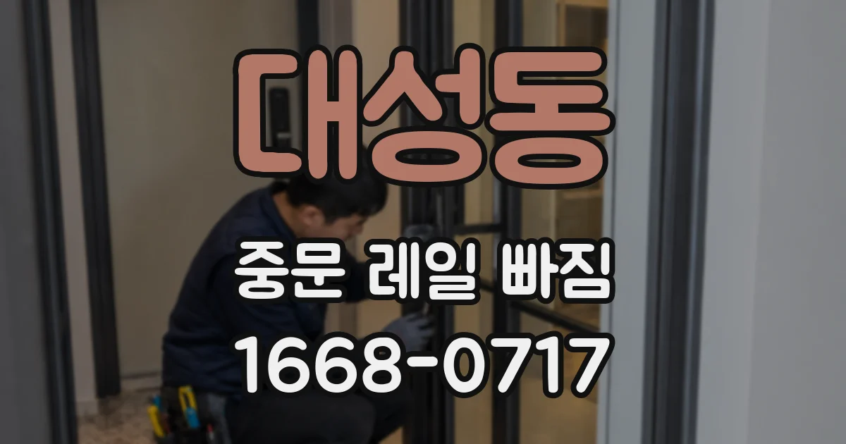 대성동 중문 레일 빠짐