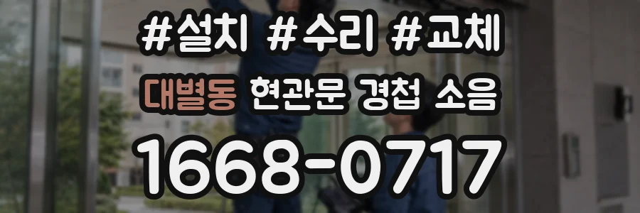 대별동 현관문 경첩 소음