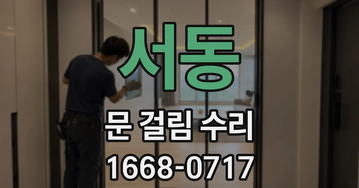 서동 문 걸림 수리