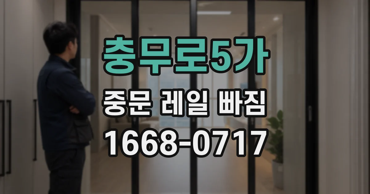 충무로5가 중문 레일 빠짐