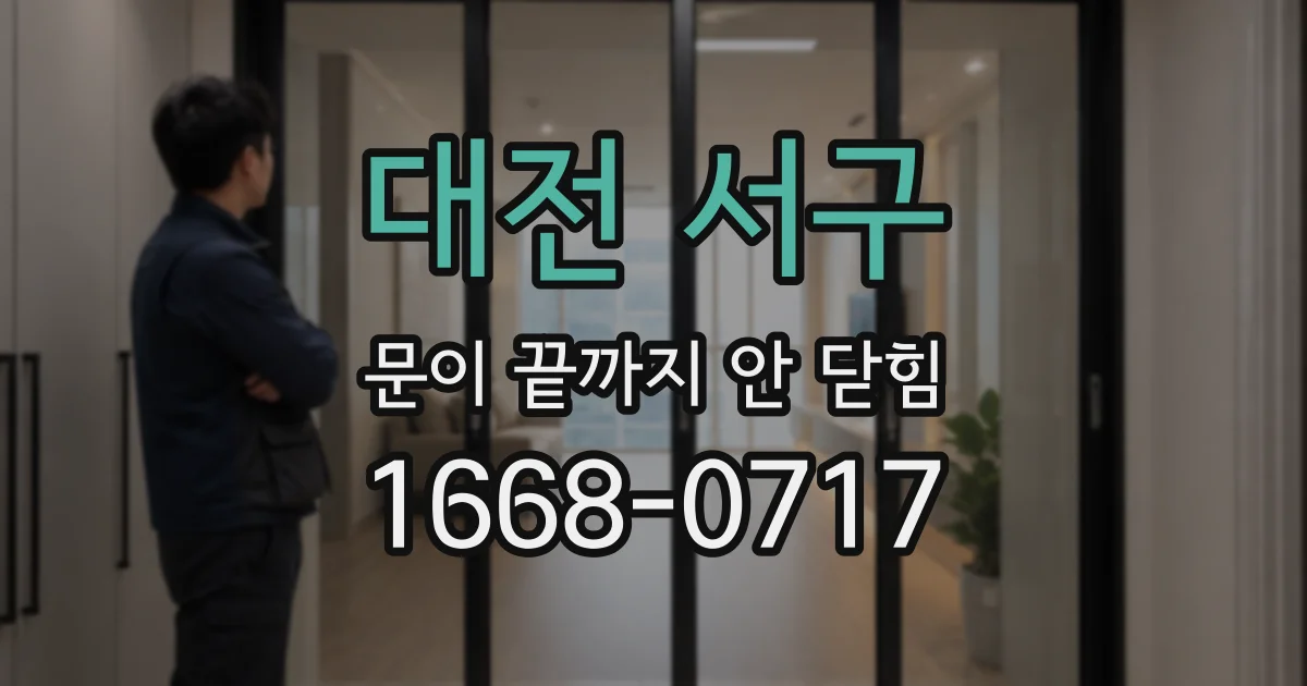 대전 서구 문이 끝까지 안 닫힘