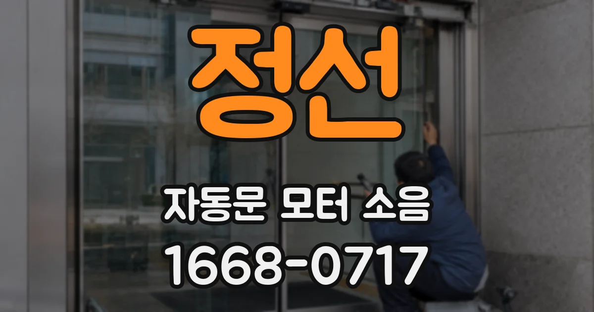 정선 자동문 모터 소음