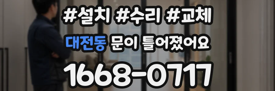 대전동 문이 틀어졌어요