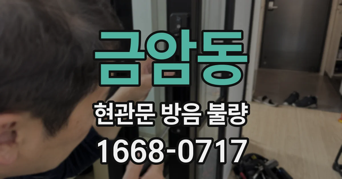 금암동 현관문 방음 불량