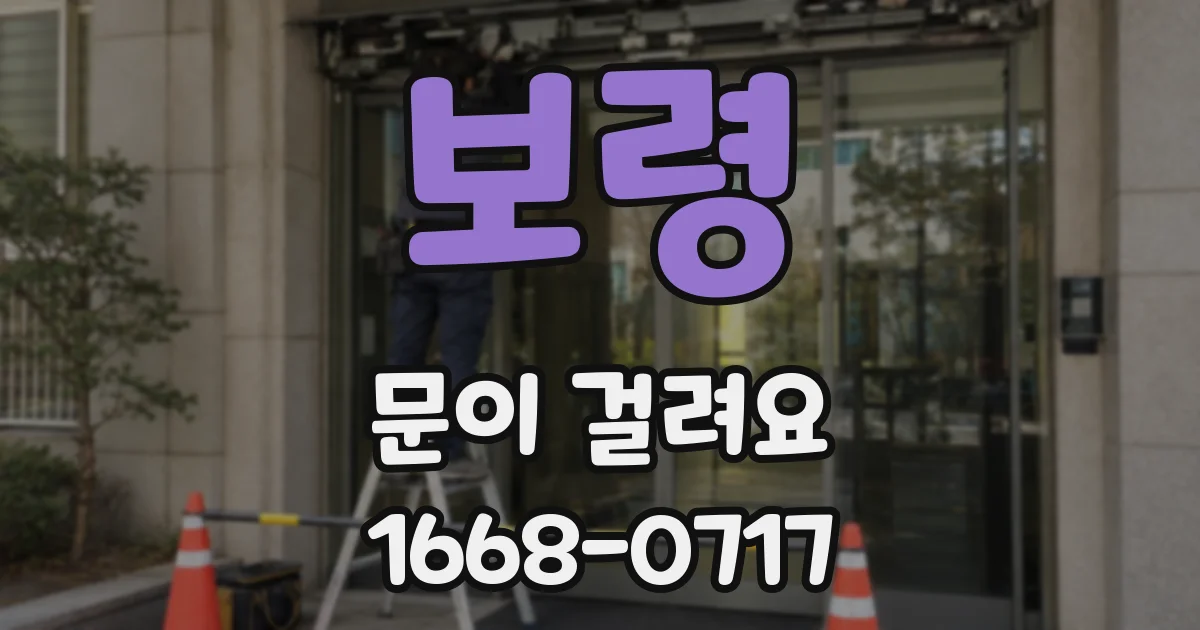 보령 문이 걸려요