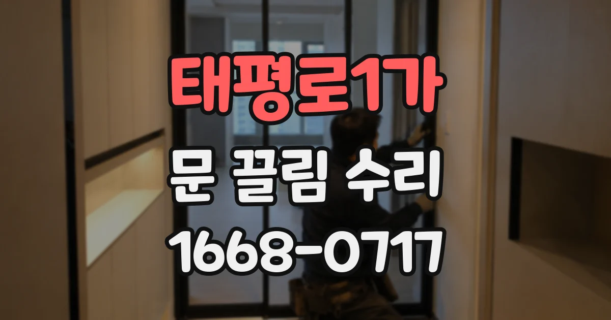 태평로1가 문 끌림 수리