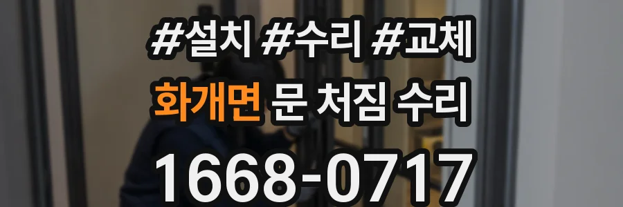 화개면 문 처짐 수리