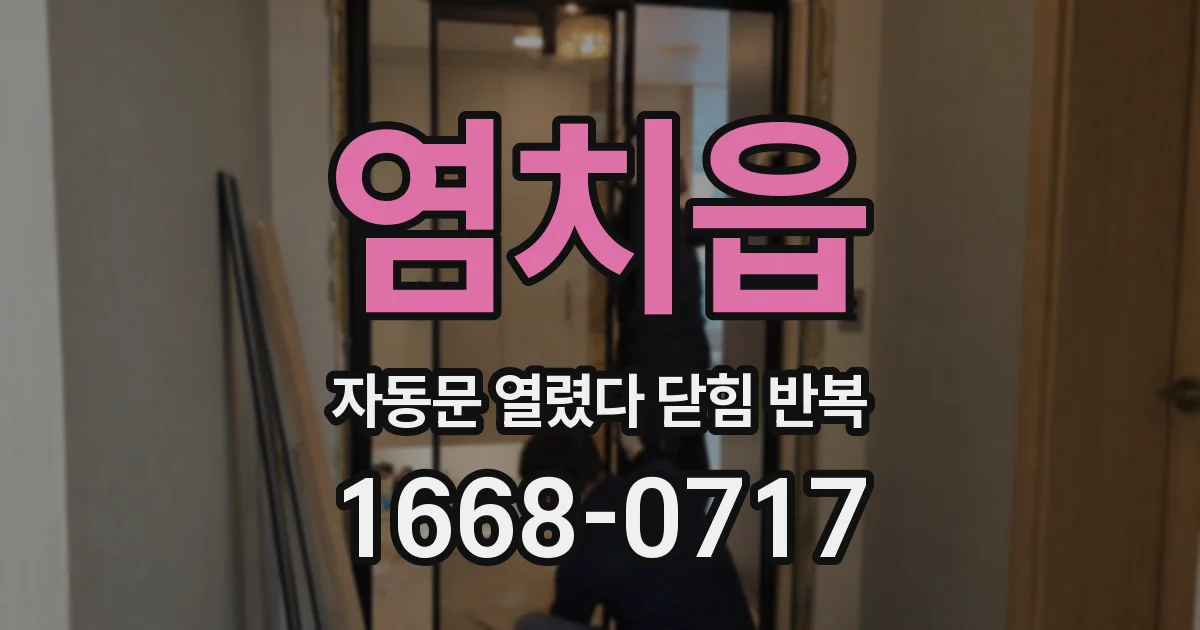 염치읍 자동문 열렸다 닫힘 반복 현상은 문이 열리자마자 다시 닫히거나, 한 번 멈춘 뒤 재가동되며 반복되는 경우가 많습니다.