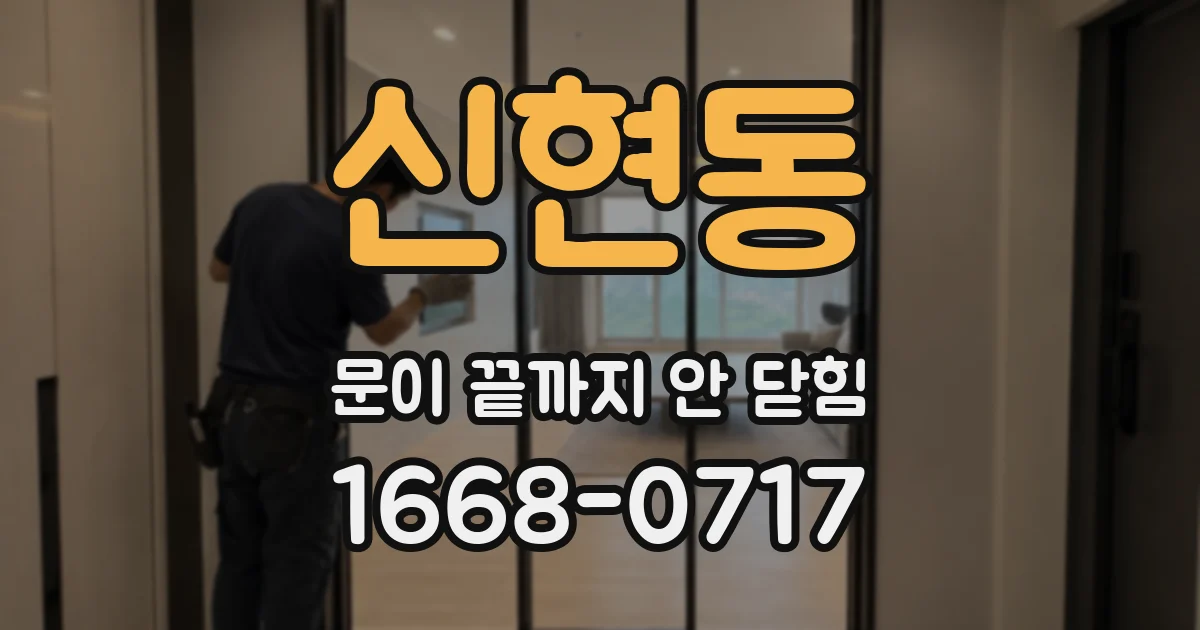 신현동 문이 끝까지 안 닫힘