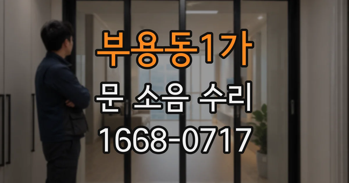 부용동1가 문 소음 수리