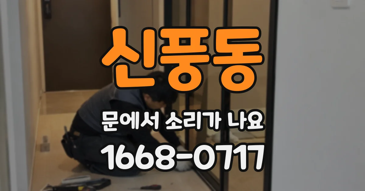 신풍동 문에서 소리가 나요