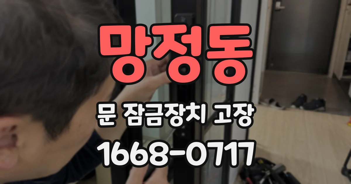 망정동 문 잠금장치 고장