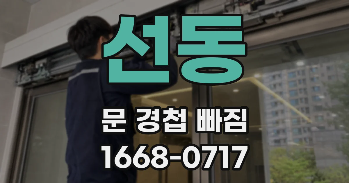 선동 문 경첩 빠짐
