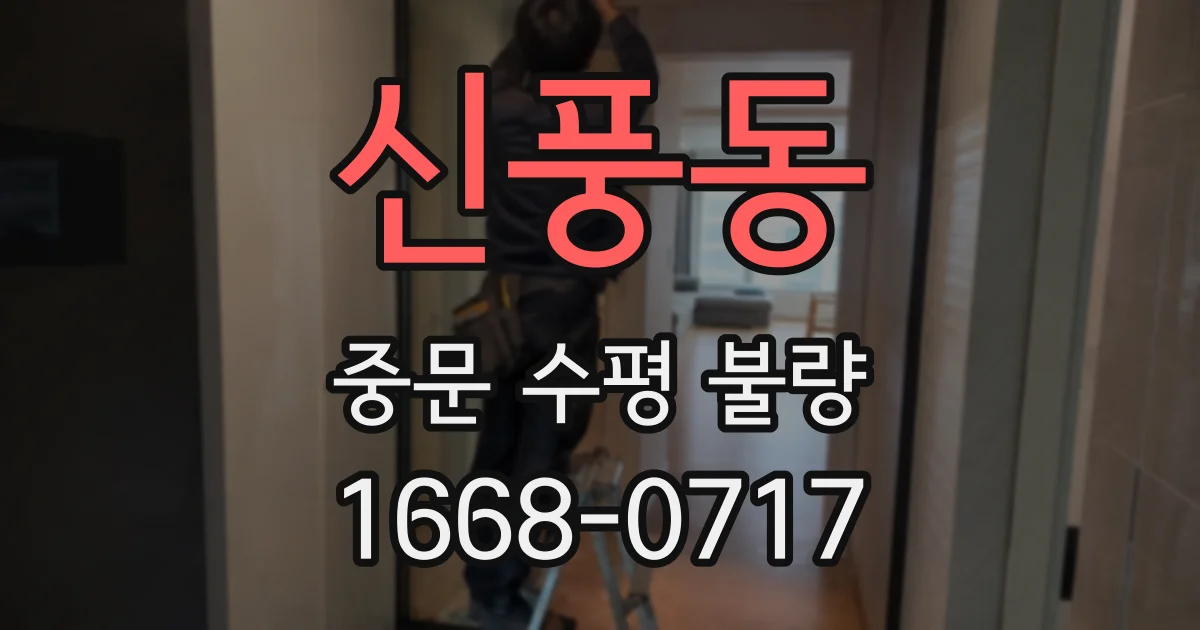 신풍동 중문 수평 불량