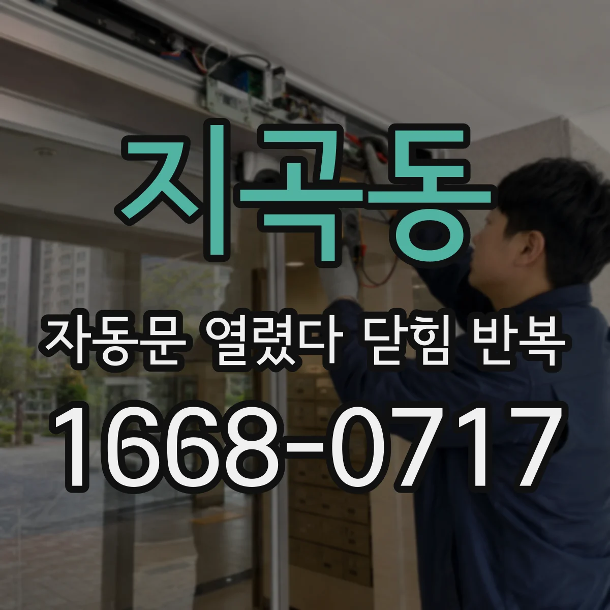 지곡동 자동문 열렸다 닫힘 반복