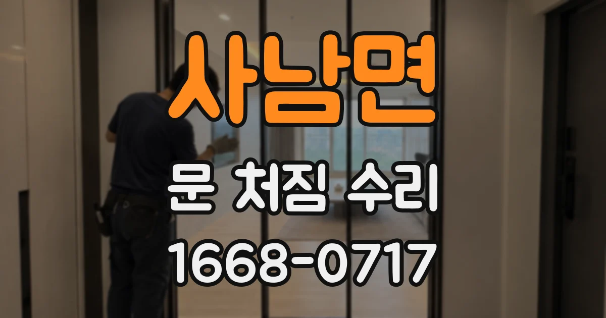 사남면 문 처짐 수리