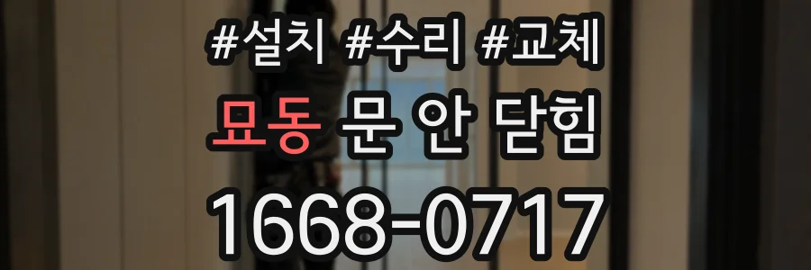 묘동 문 안 닫힘