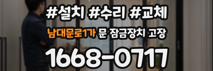 남대문로1가 문 잠금장치 고장