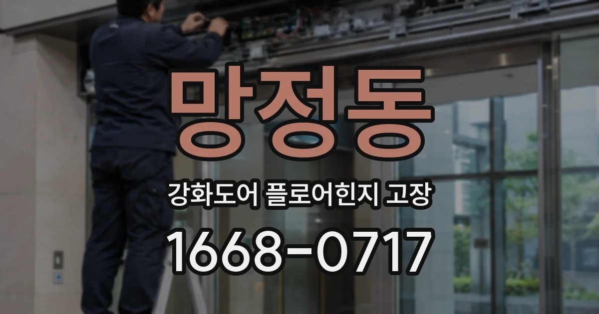 망정동 강화도어 플로어힌지 고장